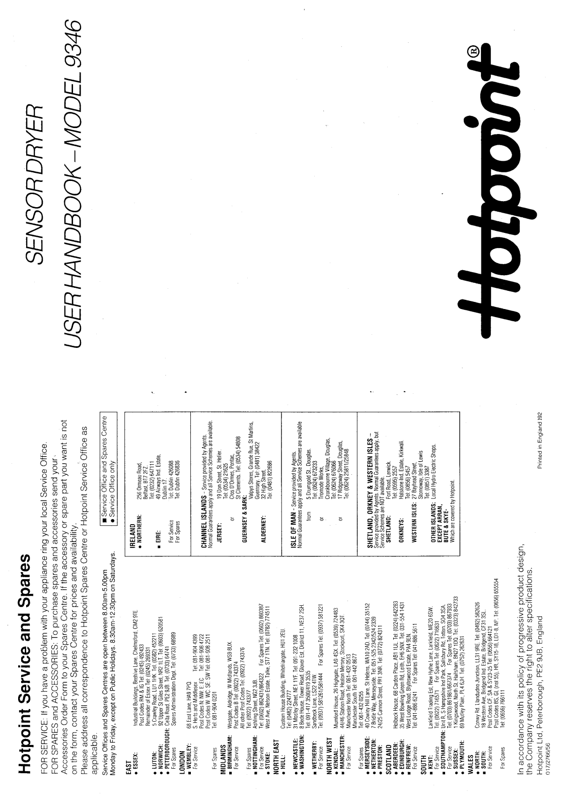 Hotpoint-Ariston HB9346 User Manual