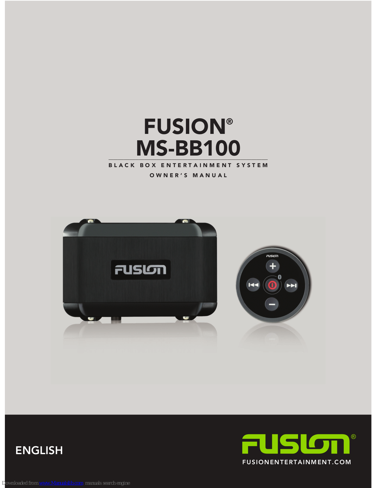 Fusion MS-BB100 Owner's Manual