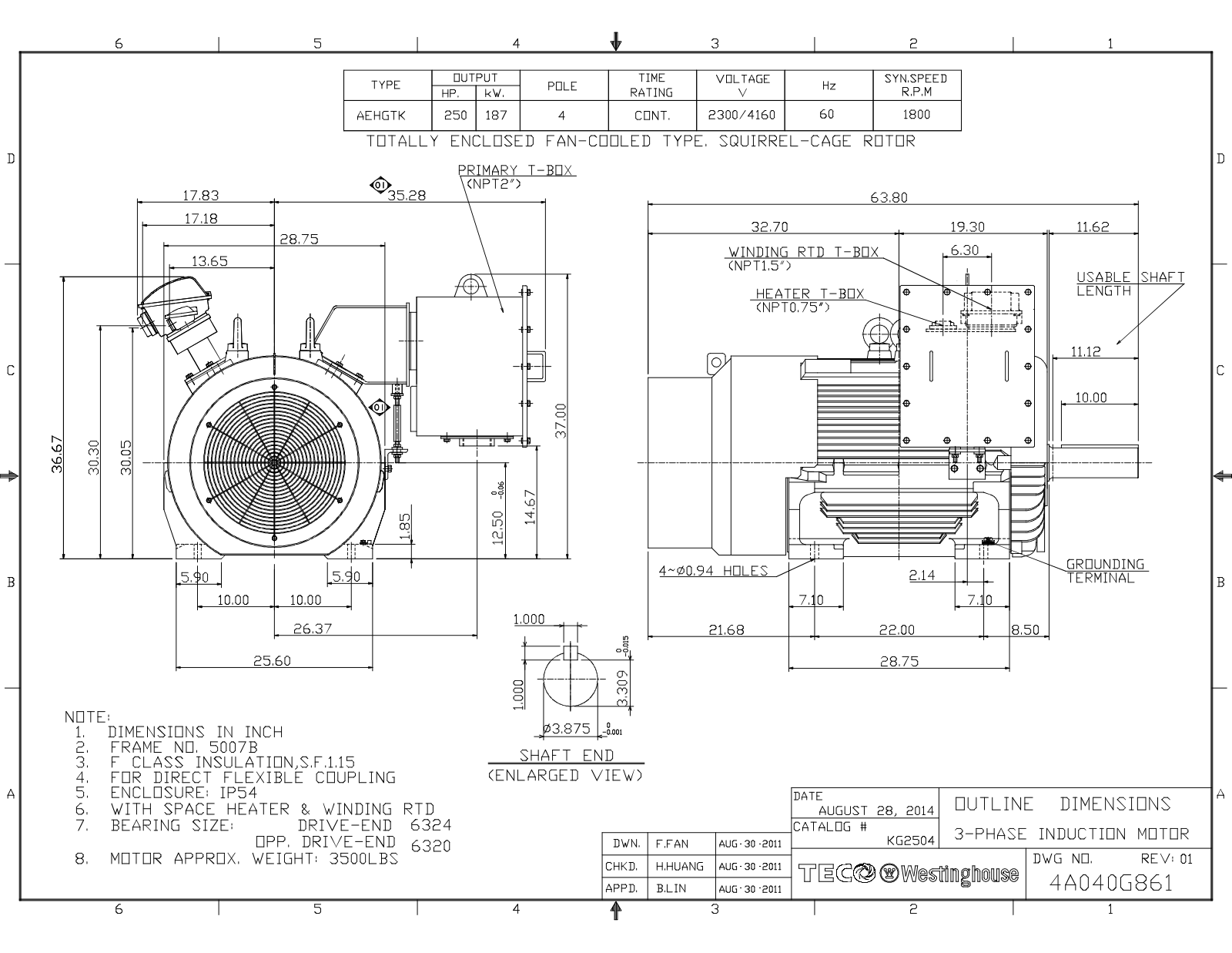 Teco KG2504 Reference Drawing