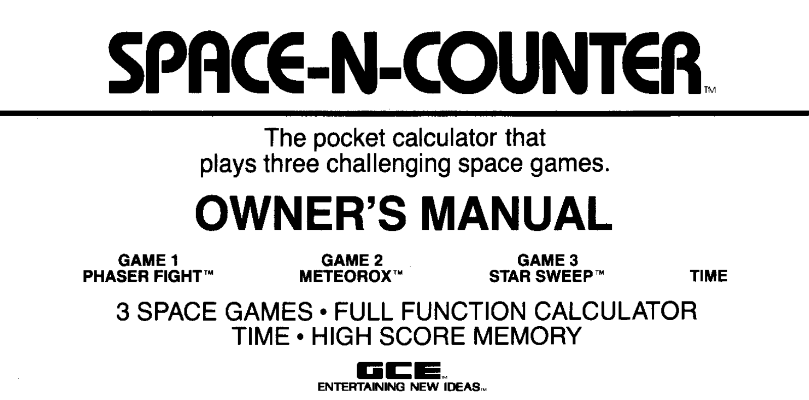 GCE SpaceNCounter User Guide