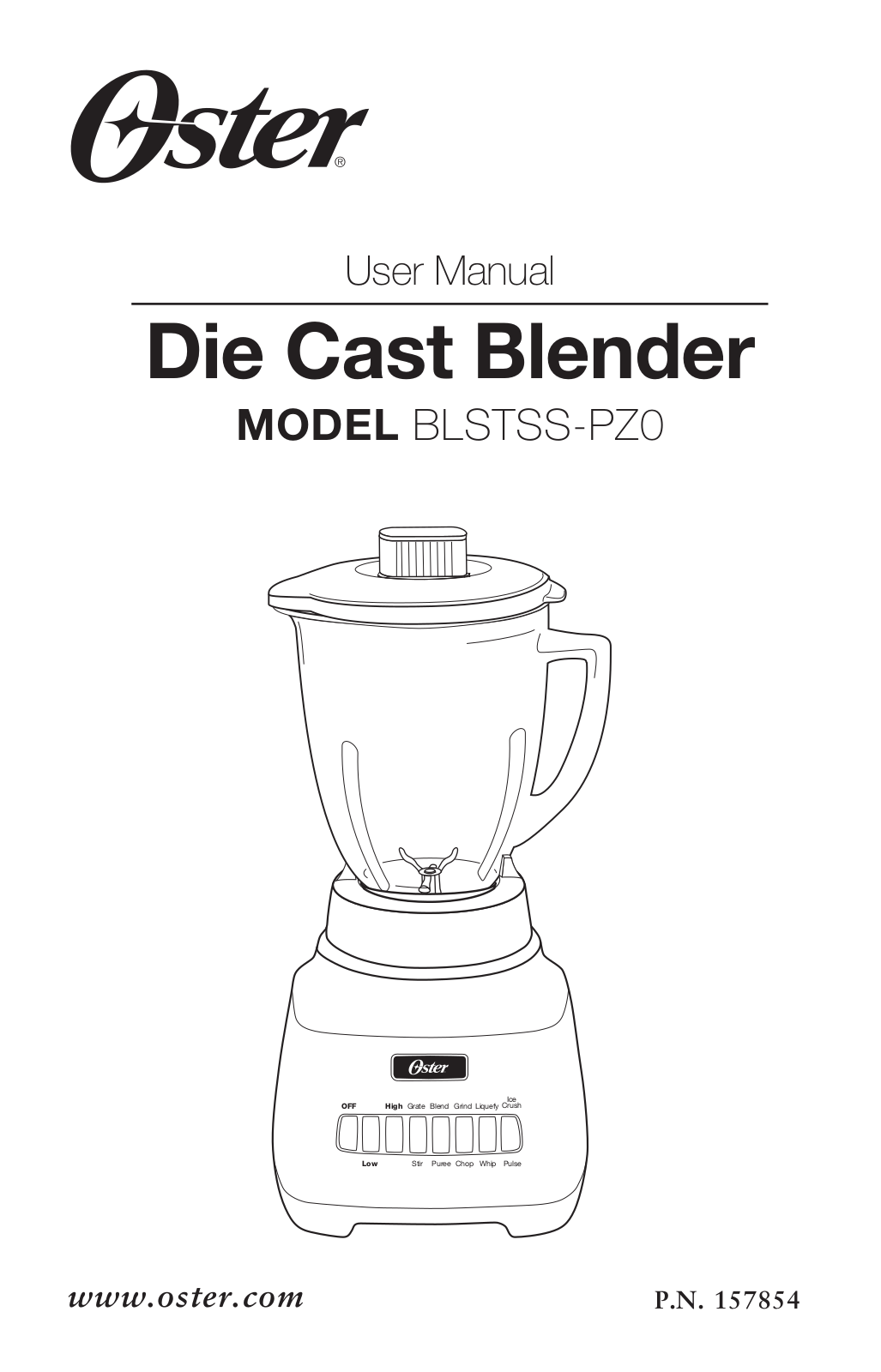 Oster BLSTSS-PZO User Manual