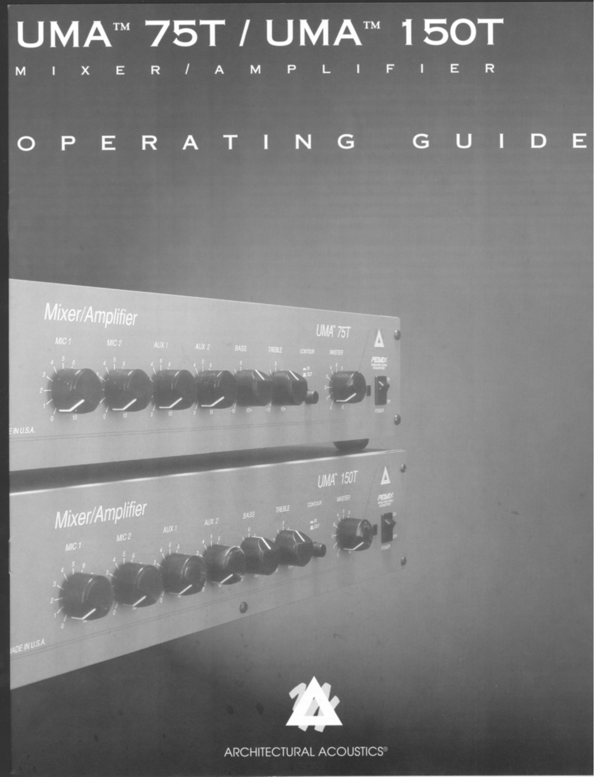 Peavey UMA 75T User Manual