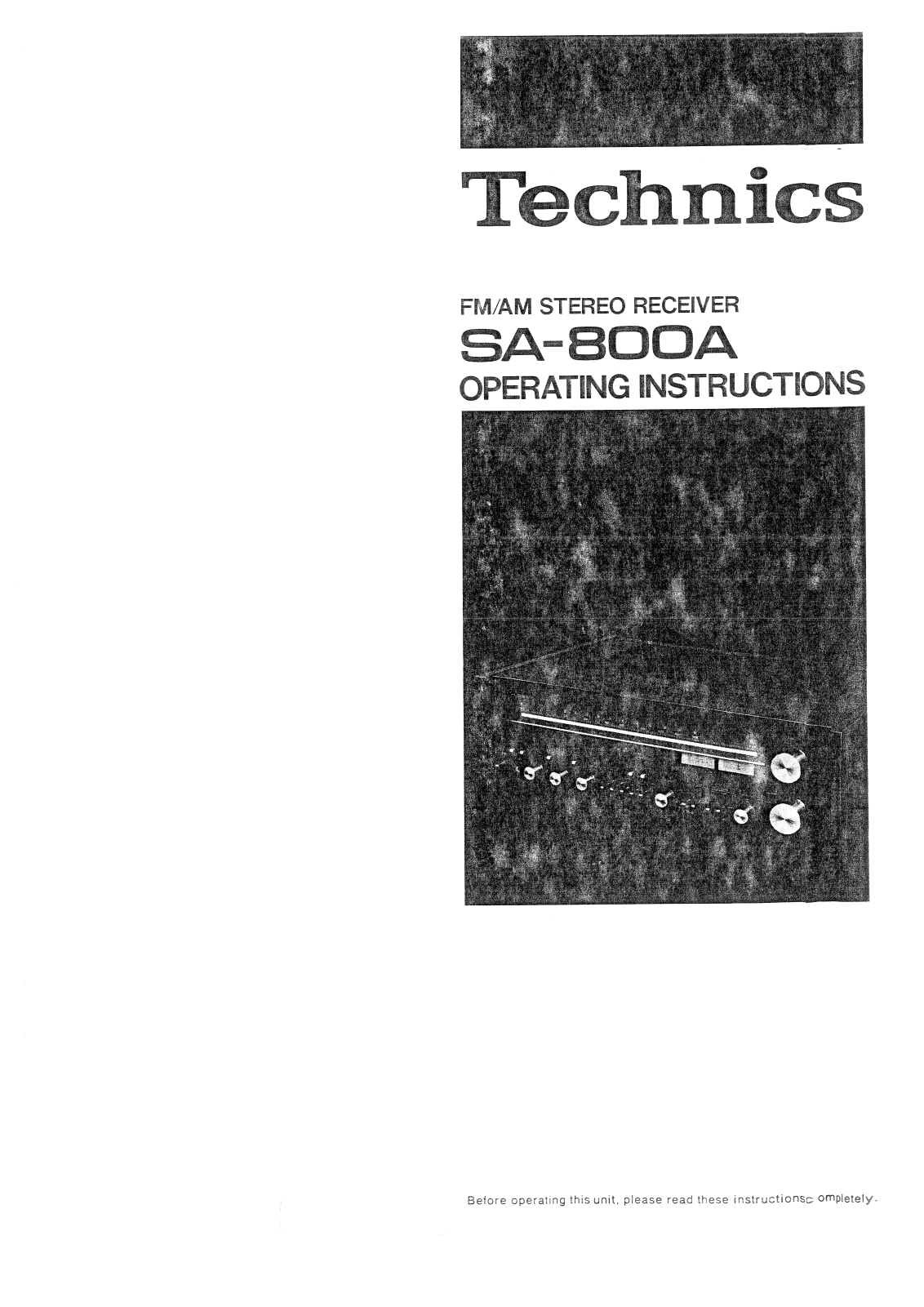 Technics SA-800-A Schematic