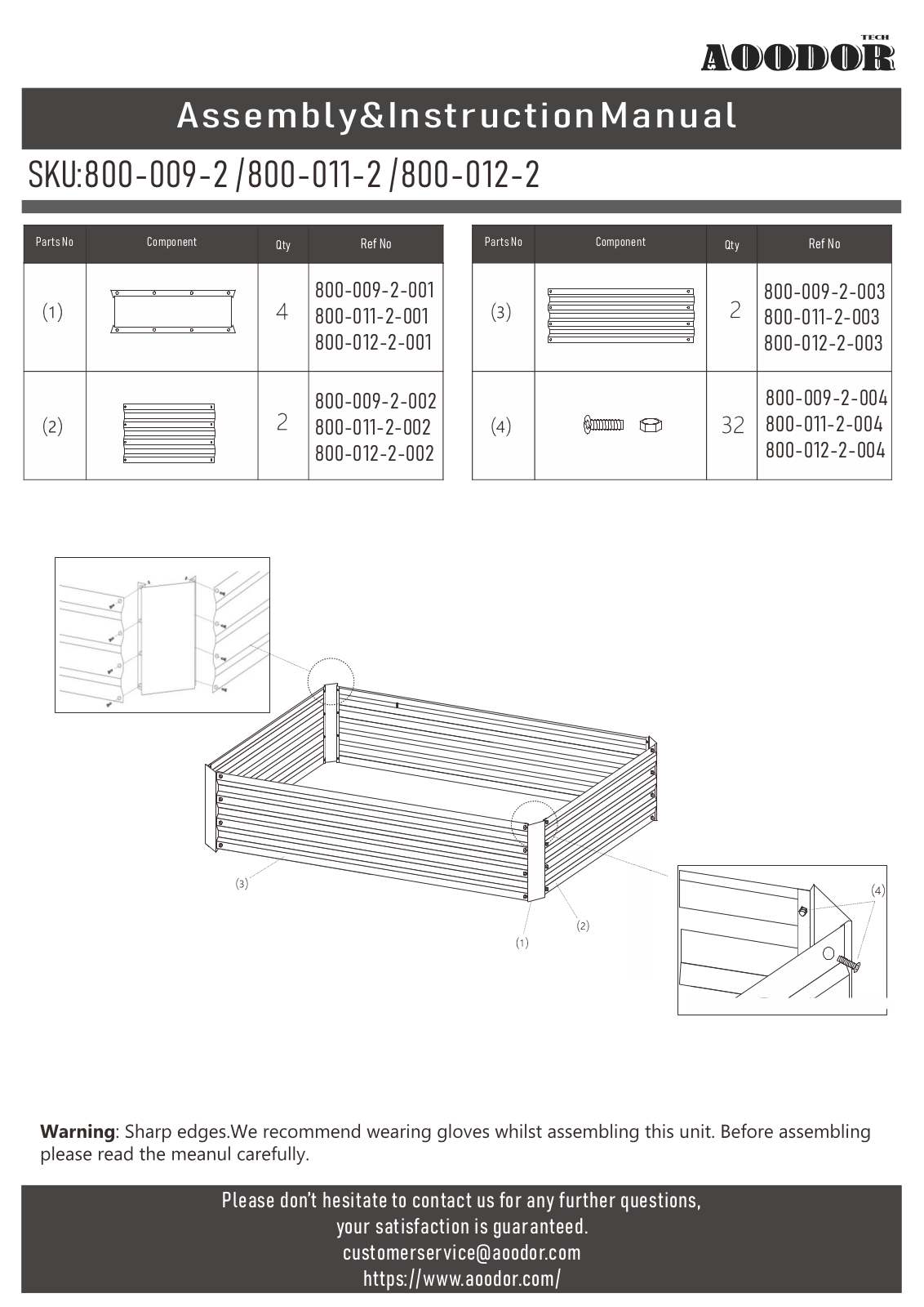 Aoodor ABDO1018 Installation & Assembly - ManualMachine.com
