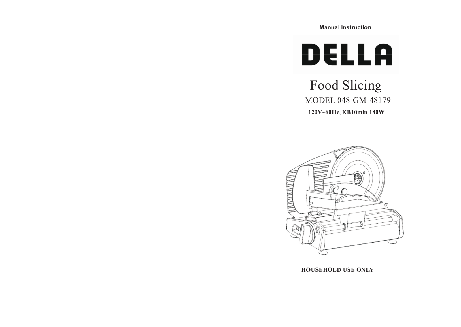 Della 048-GM-48179 User Manual