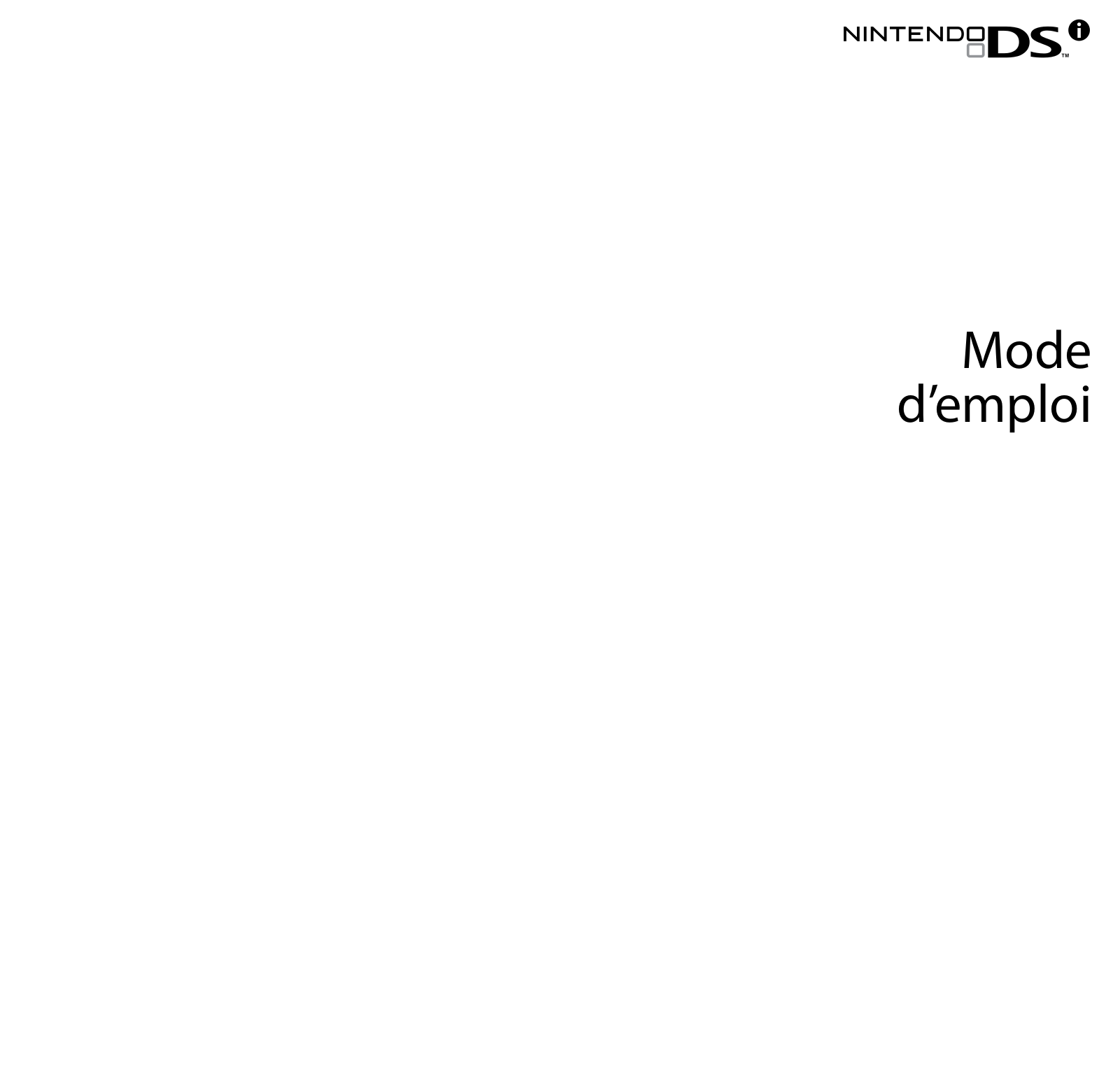 NINTENDO DSi Instruction Manual