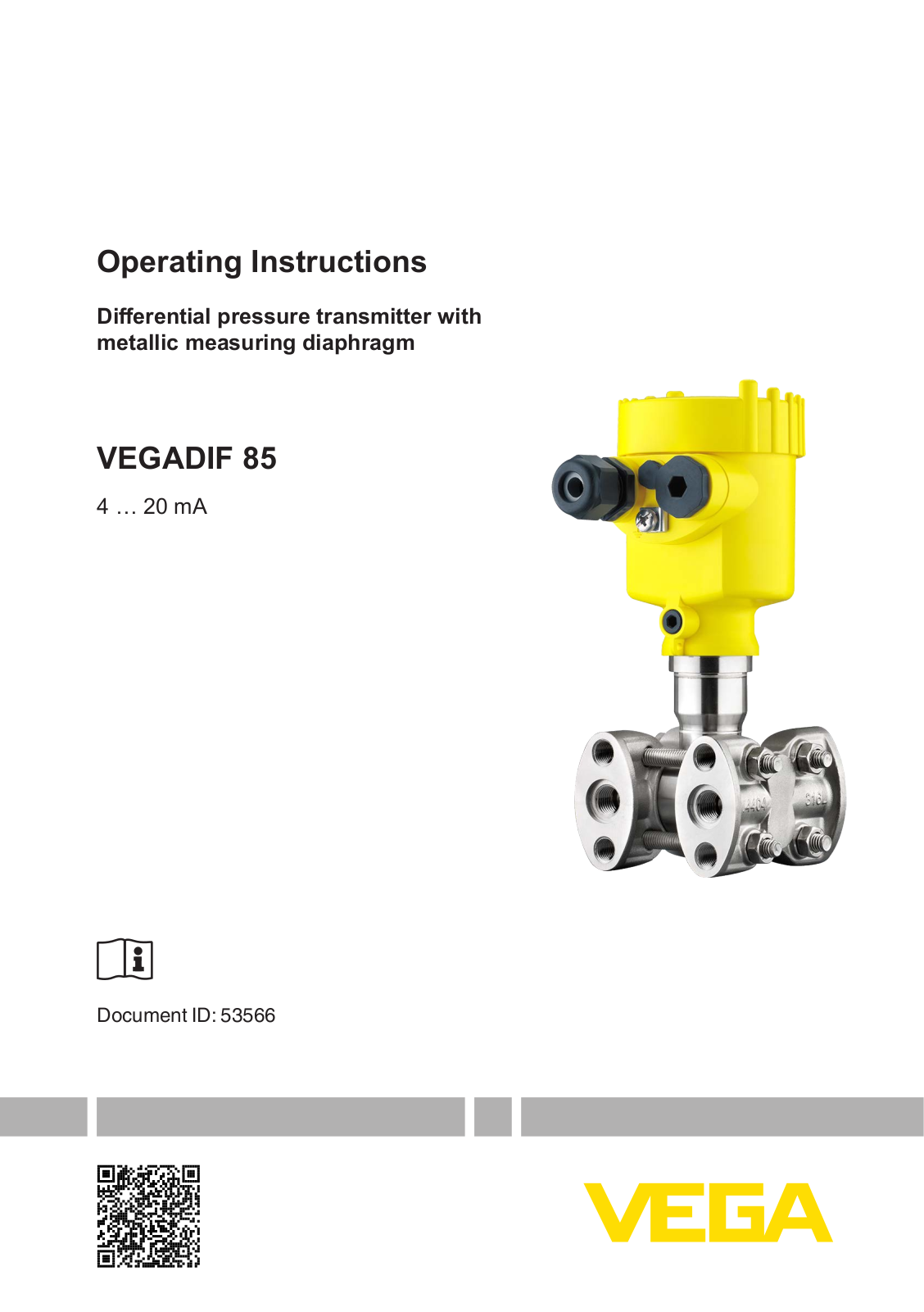 VEGA VEGADIF 85 Operating Instructions