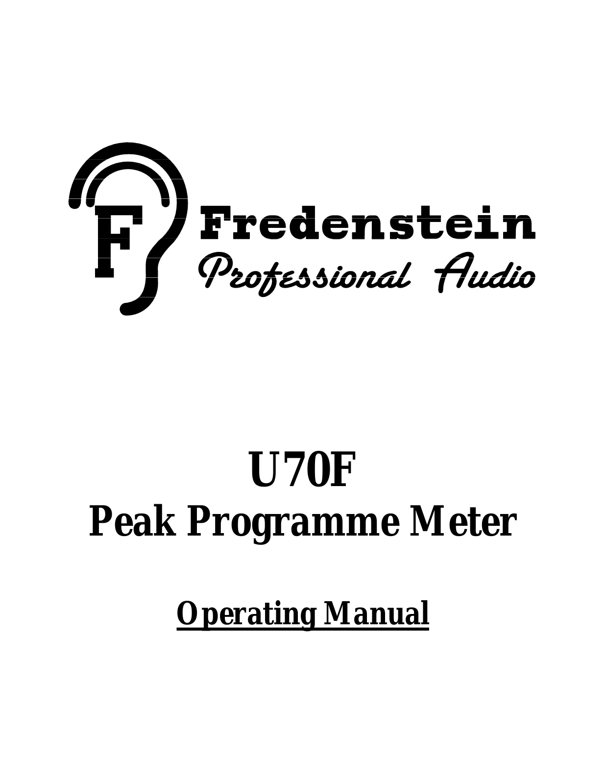 Fredenstein U70F User Manual