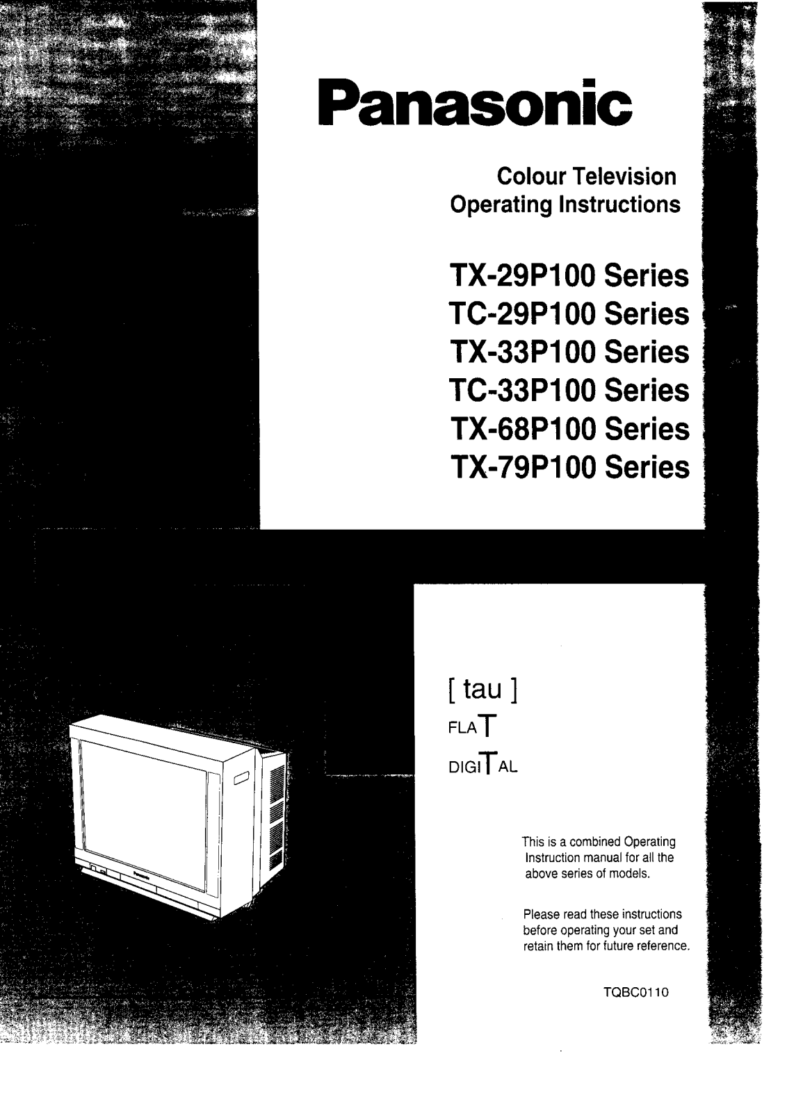 Panasonic TC-33P100, TC-29P100, TX-29P100, TX-68P100, TX-79P100 User Manual