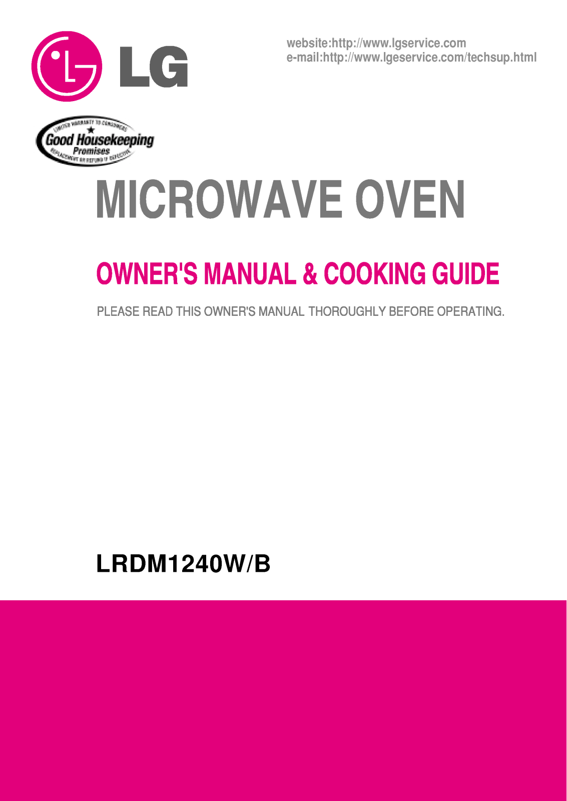 LG LRDM1240B User Manual