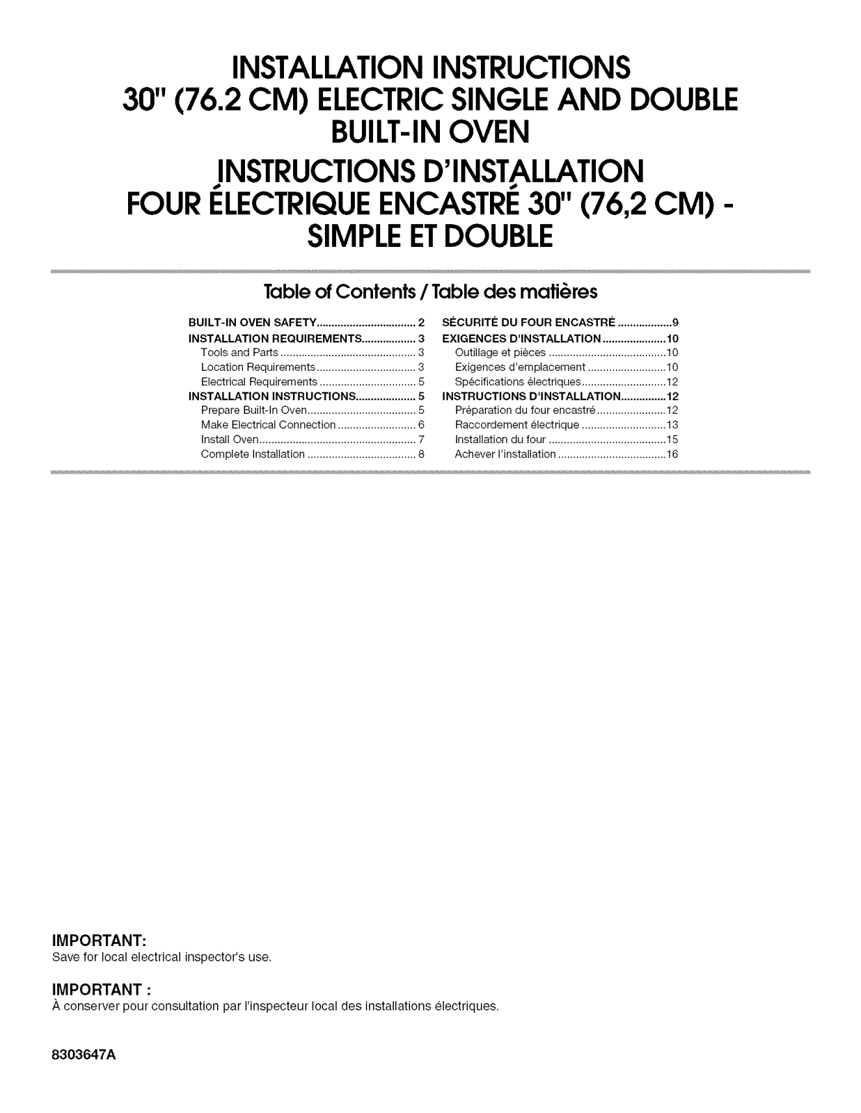 Whirlpool GBD307PRY03, RBS305PRS02, RBS305PRT00, RBS305PRT02, RBS305PRB02 Installation Guide - ManualMachine.com