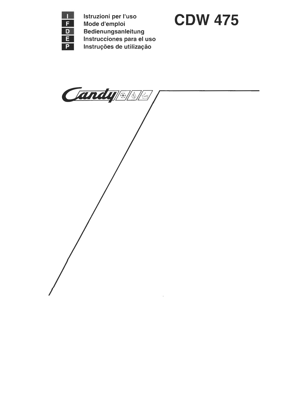 CANDY CDW475 User Manual