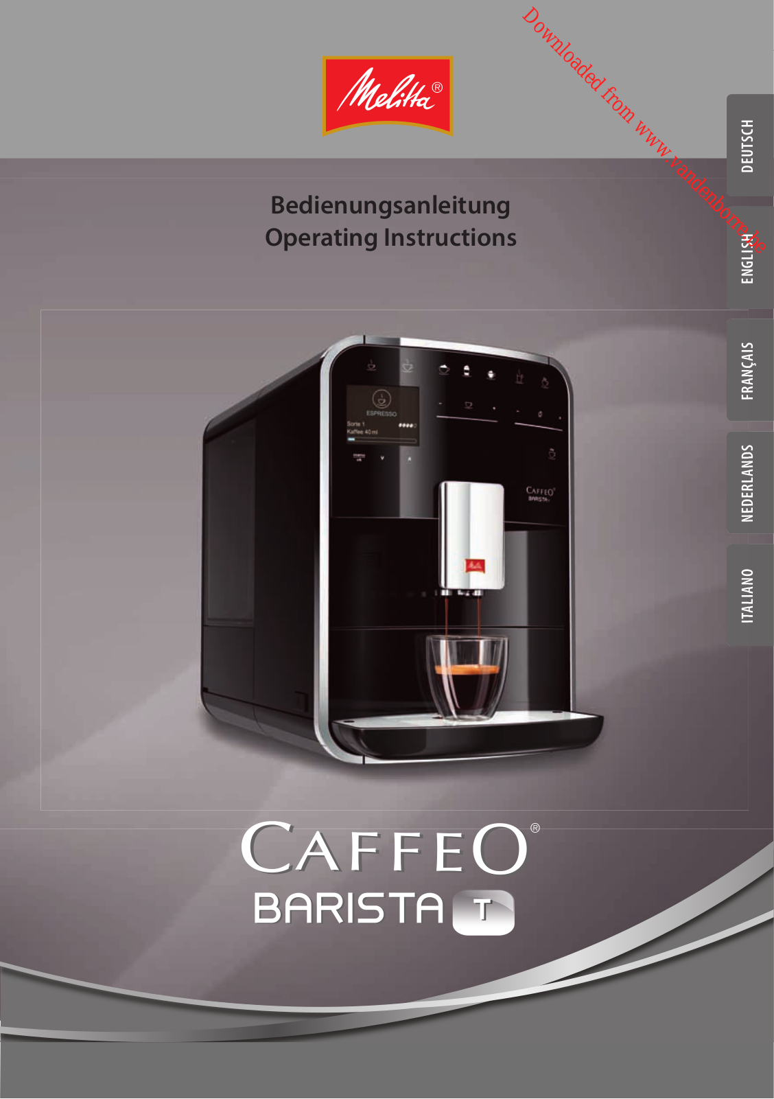 MELITTA CAFFEO BARISTA User Manual