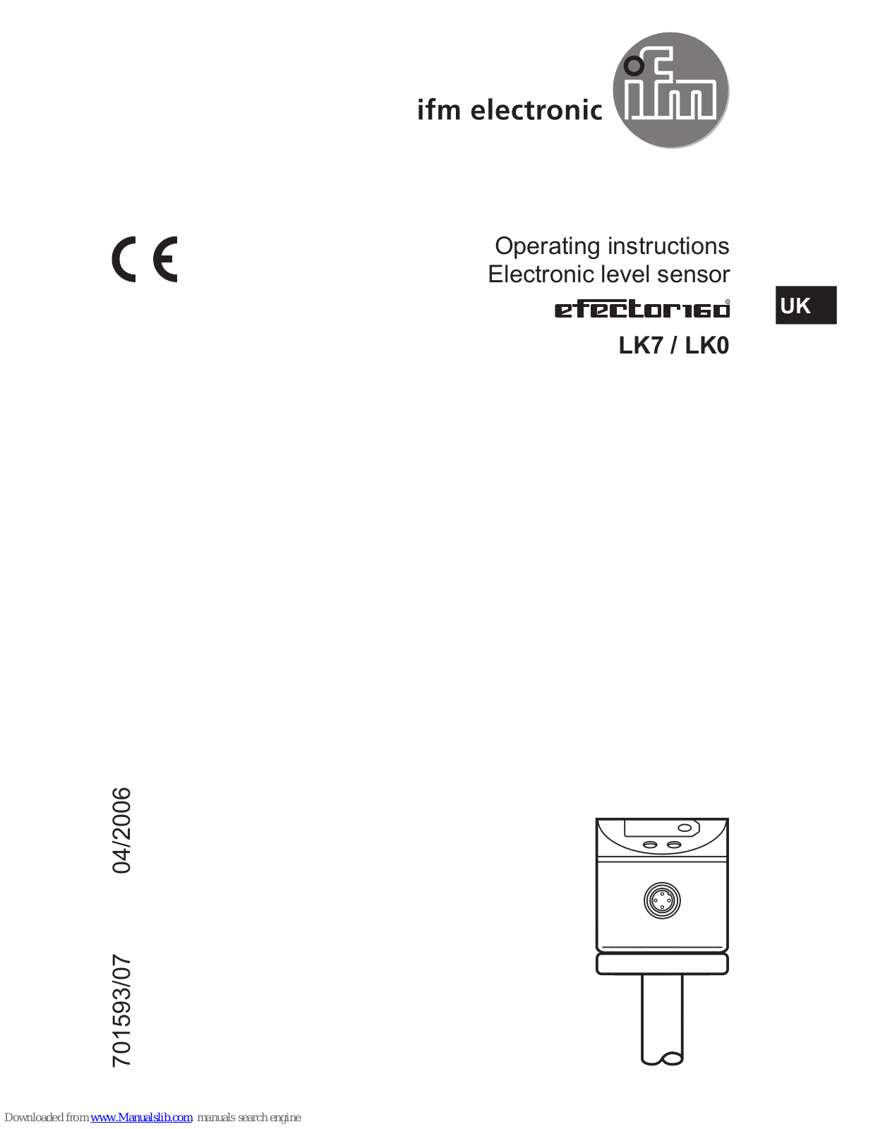 IFM Electronic LK7, LK0 Operating Instructions Manual