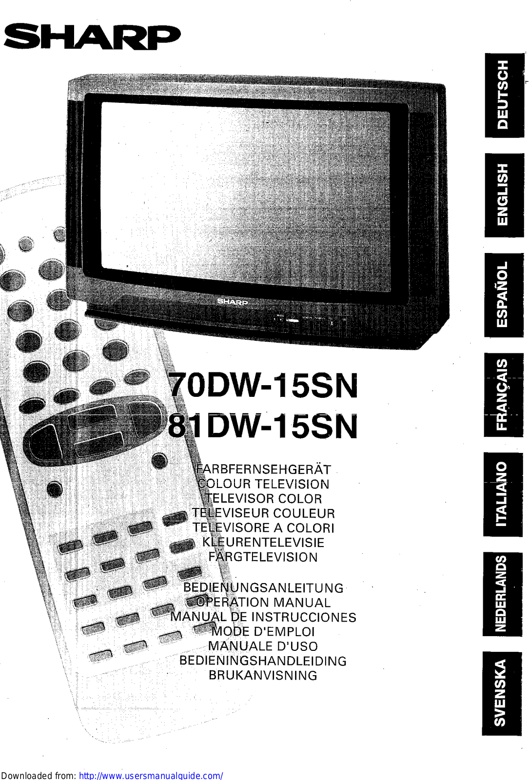 SHARP 70/81DW-15SN User Manual