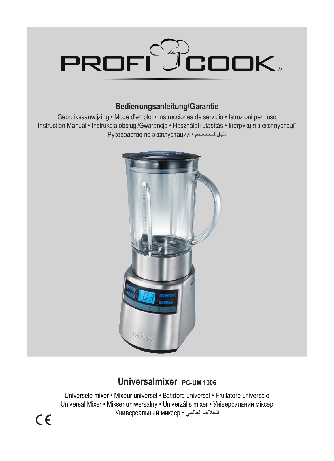 Profi cook PC-UM 1006 User Manual