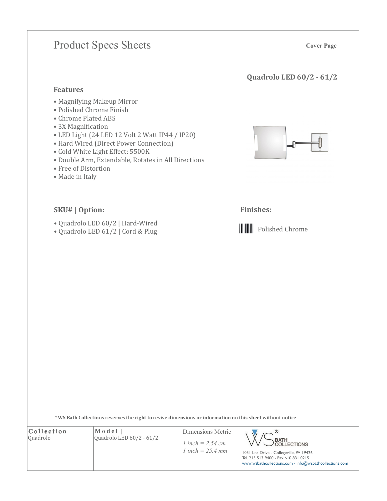 WS Bath Collections WSO3204 Specifications - ManualMachine.com