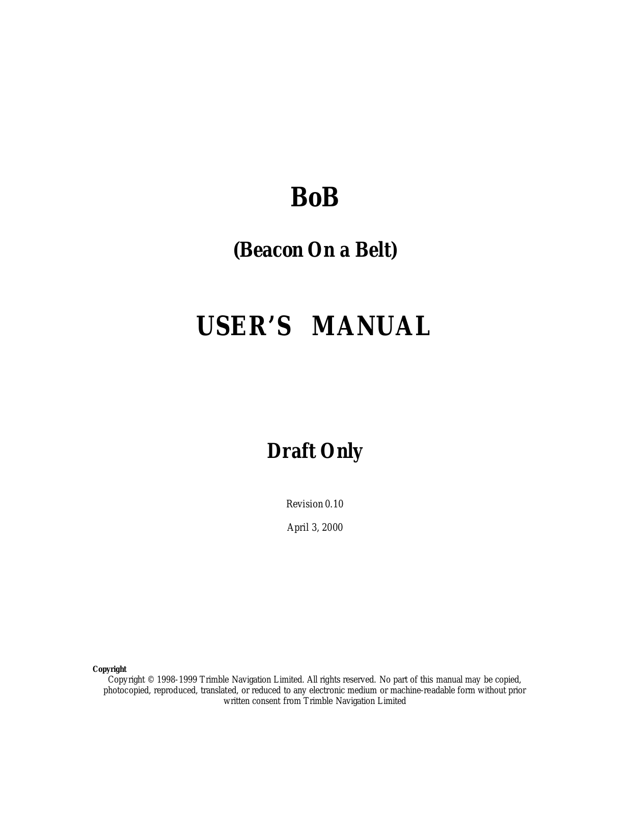 Trimble 7486-CIRAA User Manual