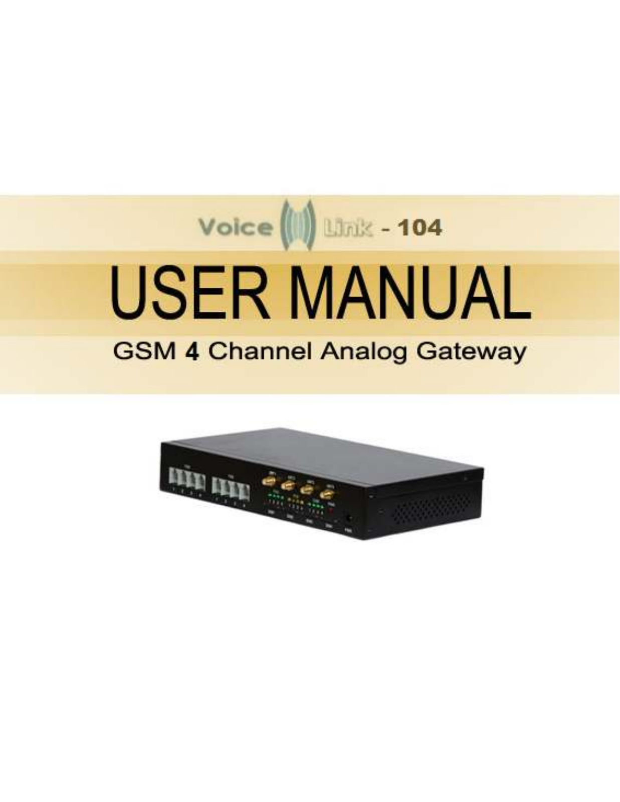 Voice VL-104 GSM 4 User Manual