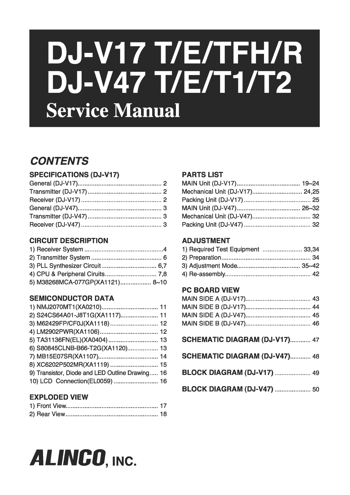 Alinco DJV1747 User Manual