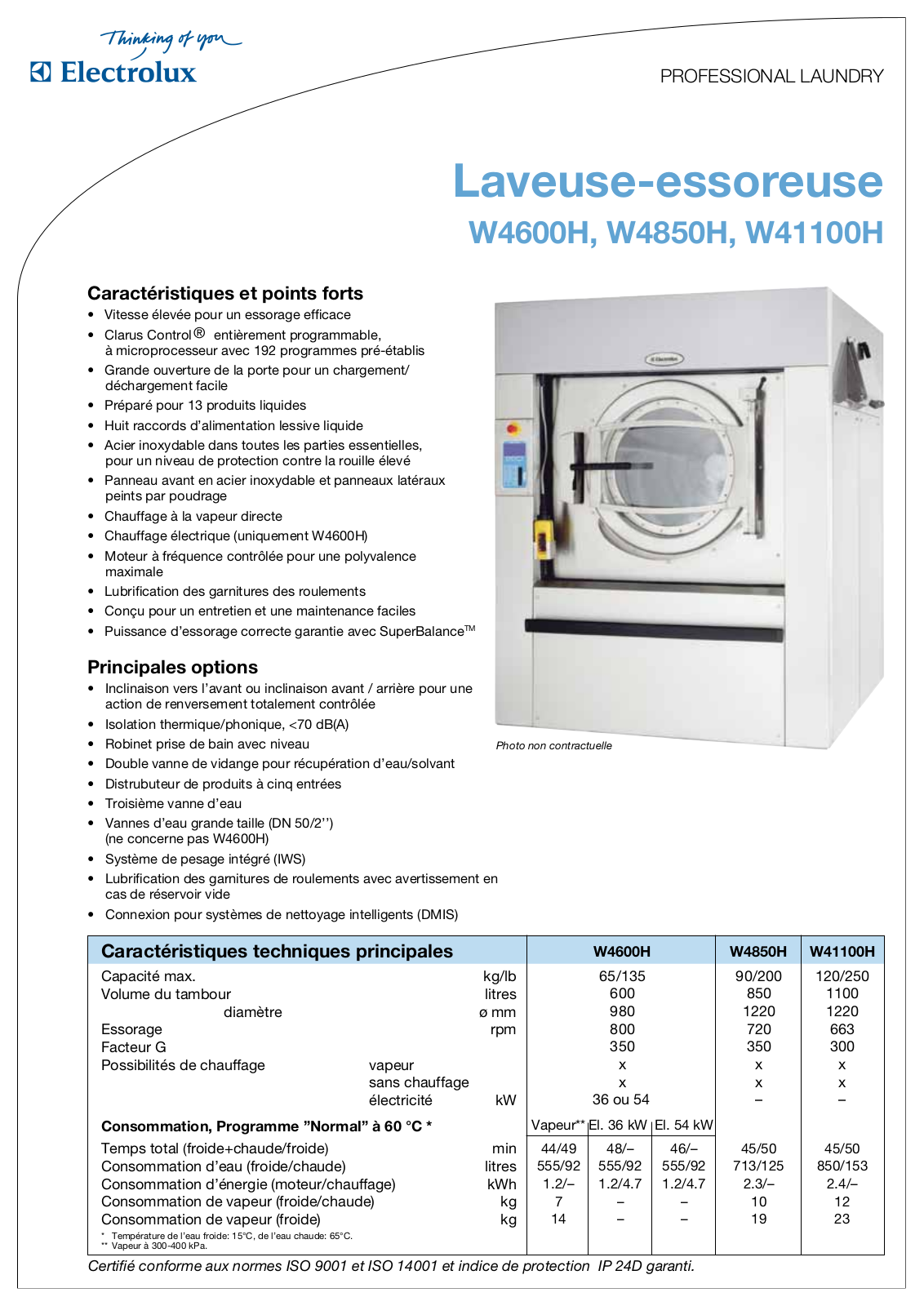 ELECTROLUX W41100H, W4600H User Manual