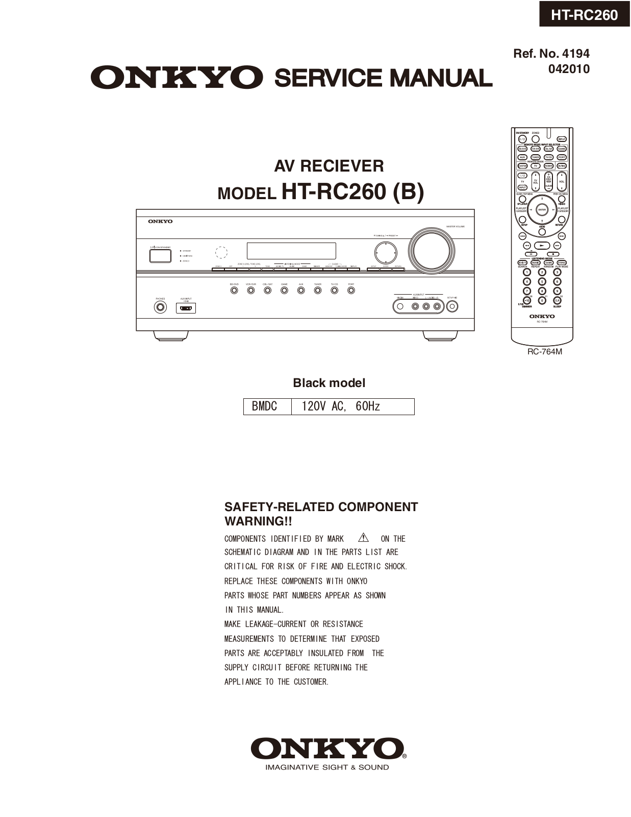 Onkyo HTRC-260 Service manual