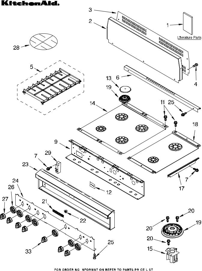 KitchenAid KGCP483KSS02 Parts List