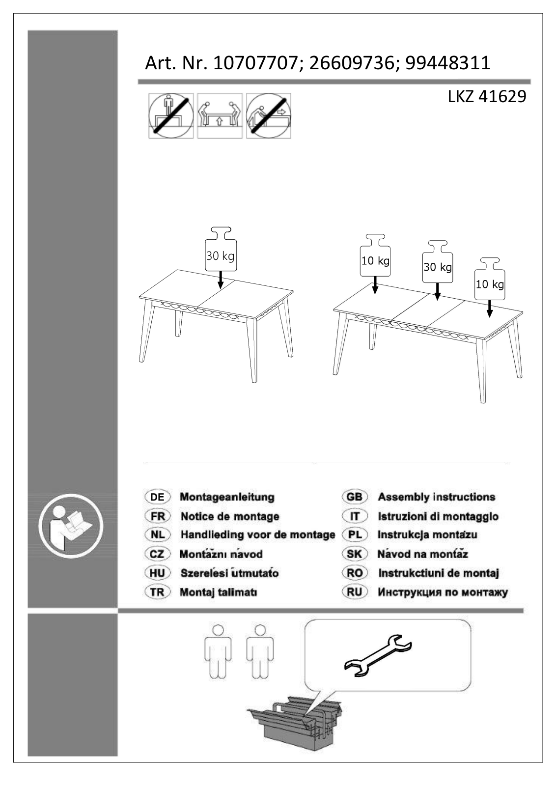 Home affaire Kvadro Assembly instructions