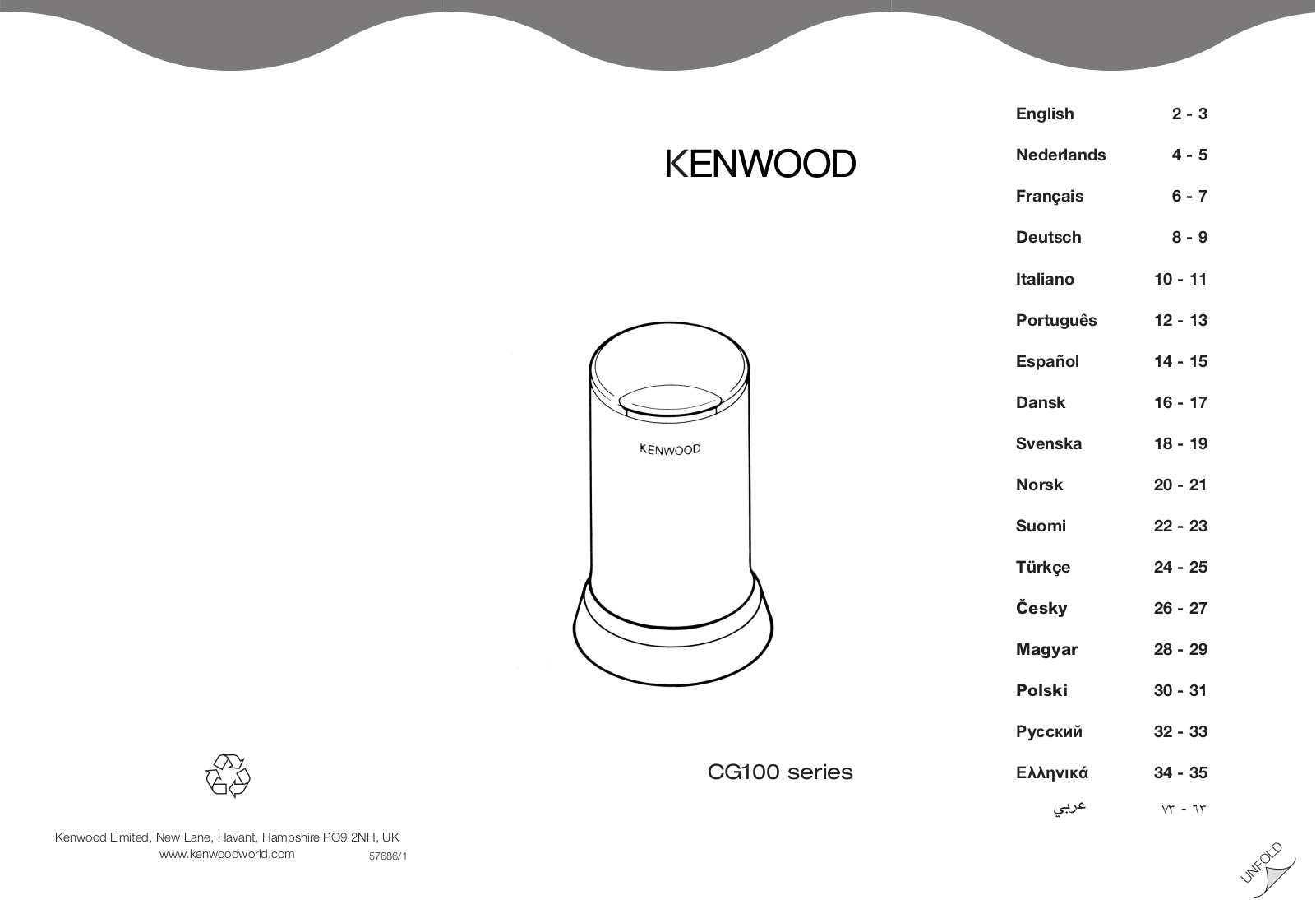 Kenwood CG100 User Manual