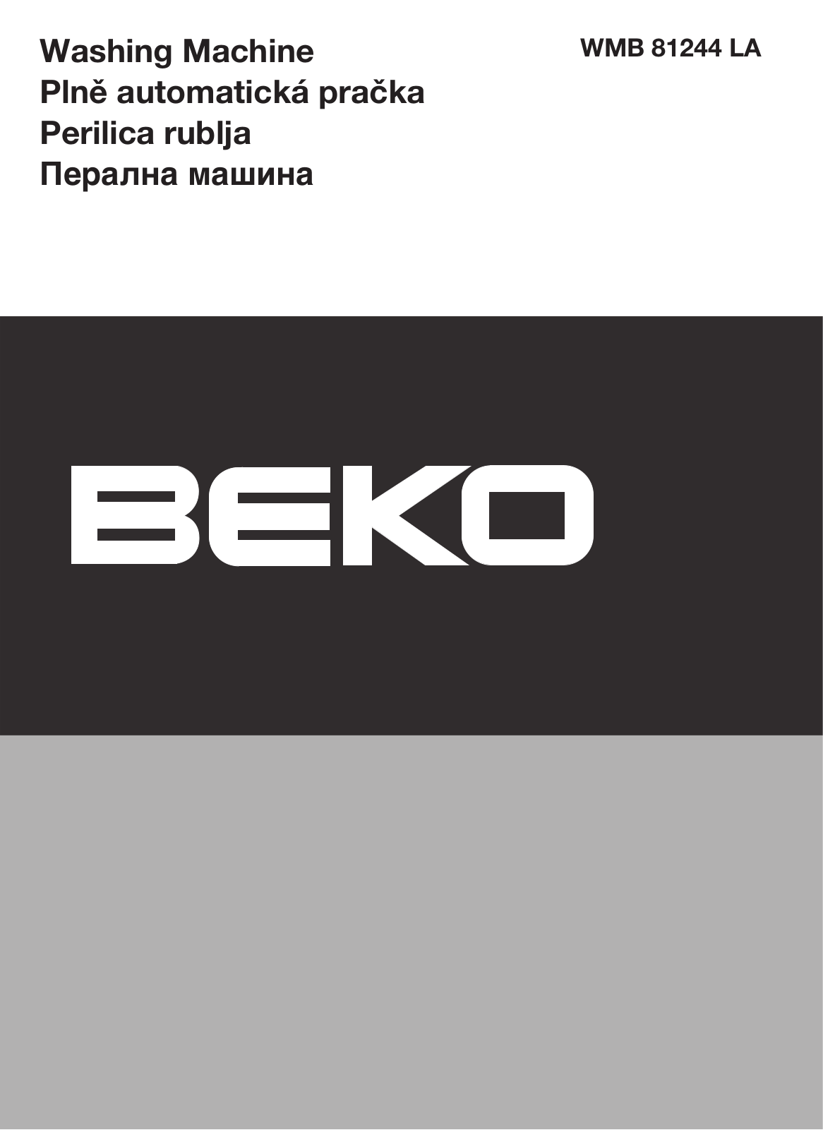 Beko WMB 81244 LA User Manual