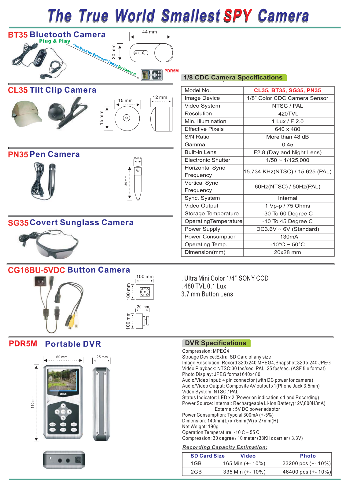 COP-USA PN35, BTR35 Specsheet