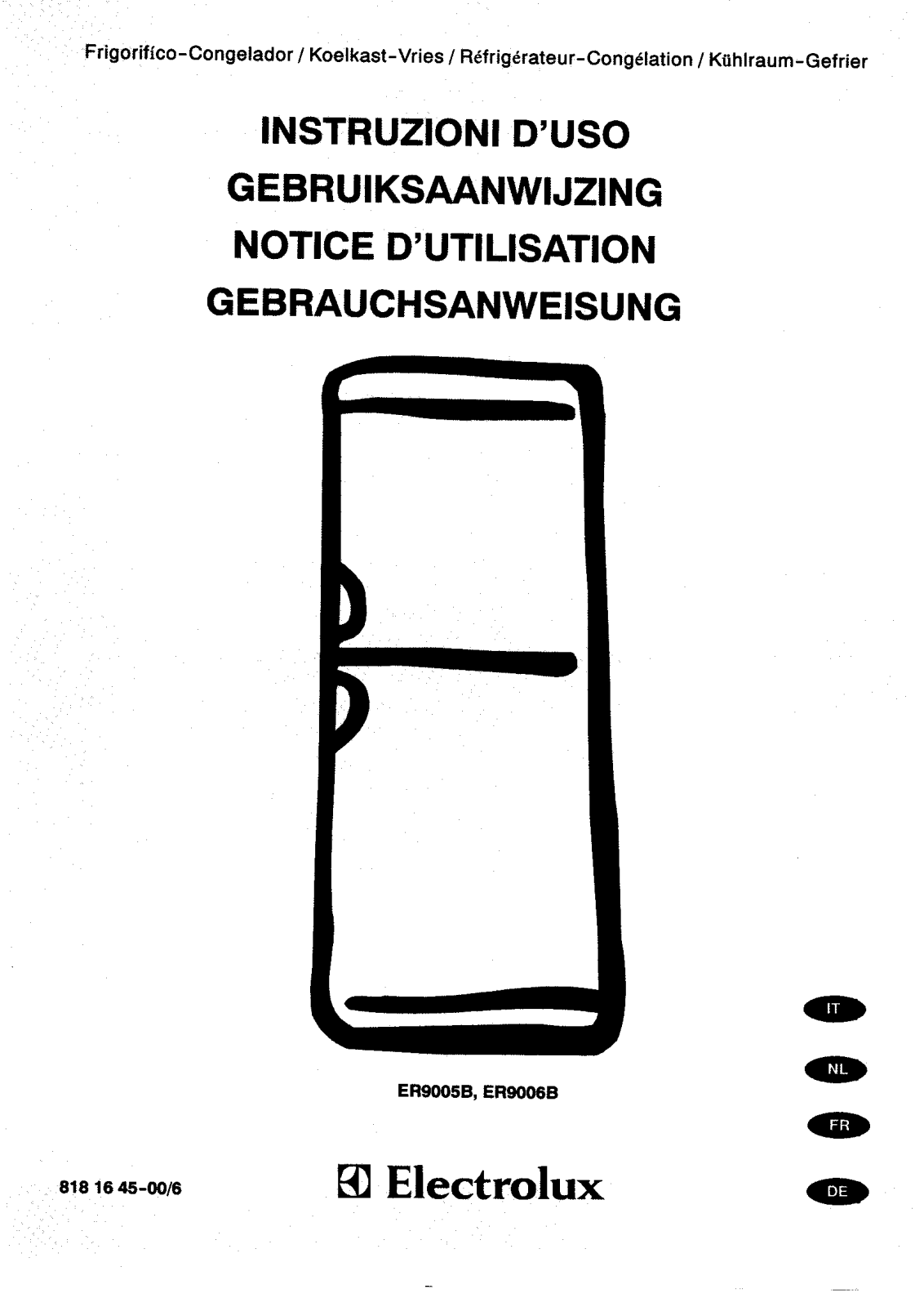 electrolux ER9005B, ER9006B INSTRUCTION BOOK