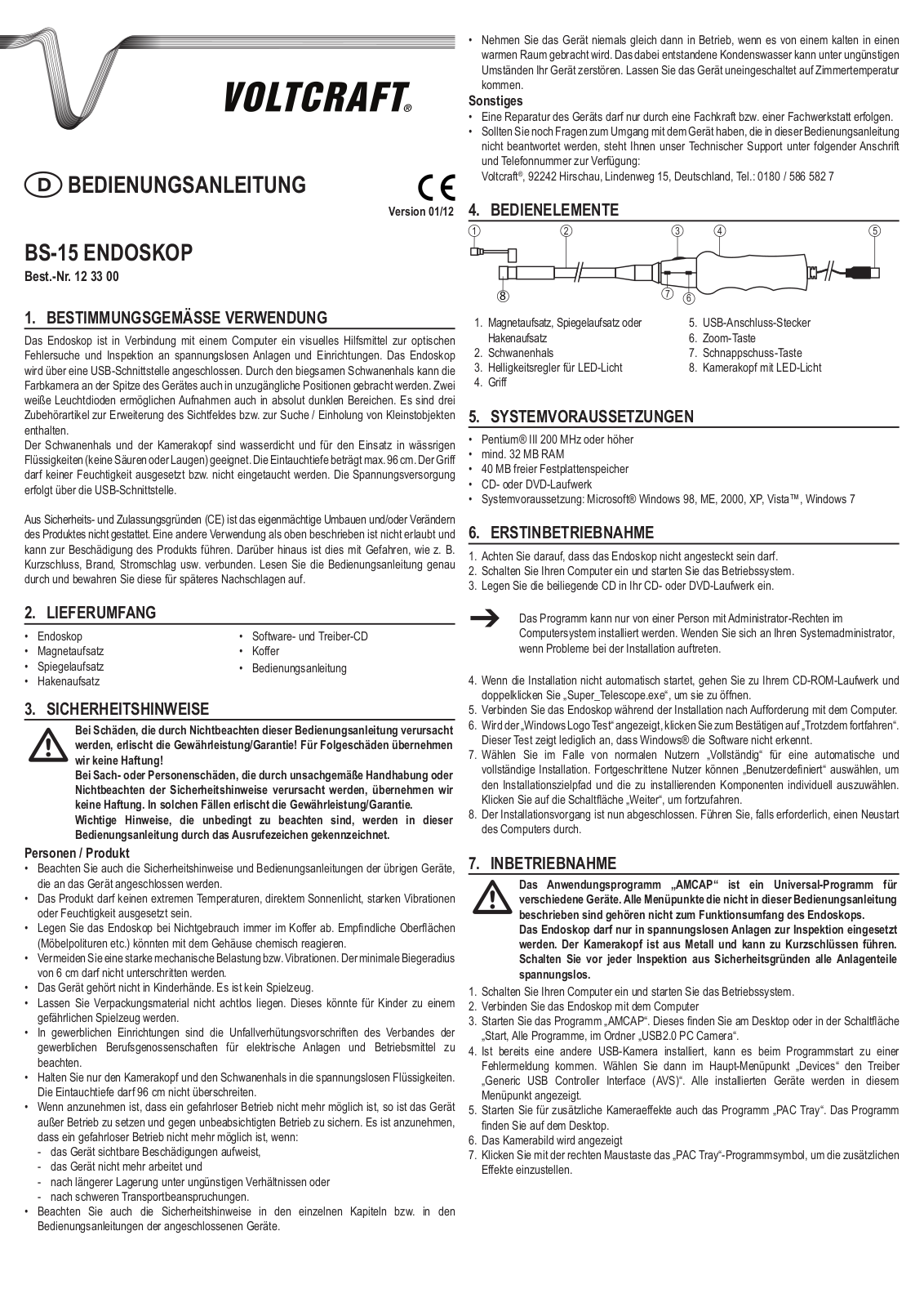 VOLTCRAFT BS-15 User guide