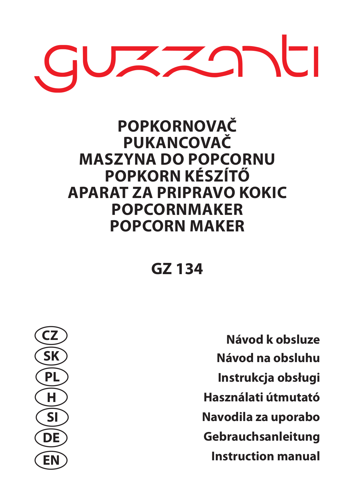 Guzzanti GZ 134 User Manual