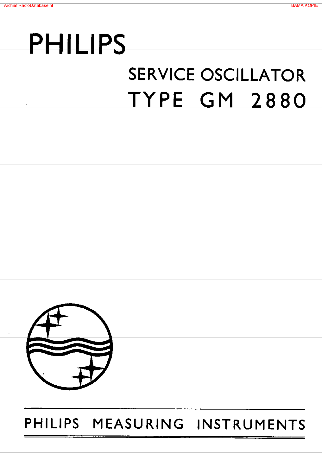 Philips GM2880 User Manual