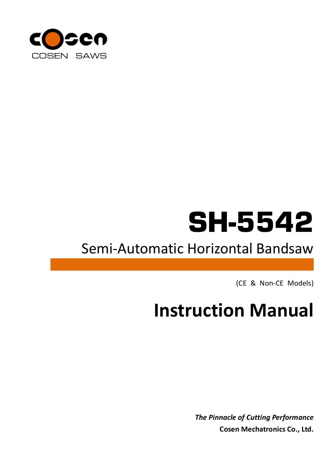 Cosen SH-5542 User guide - ManualMachine.com