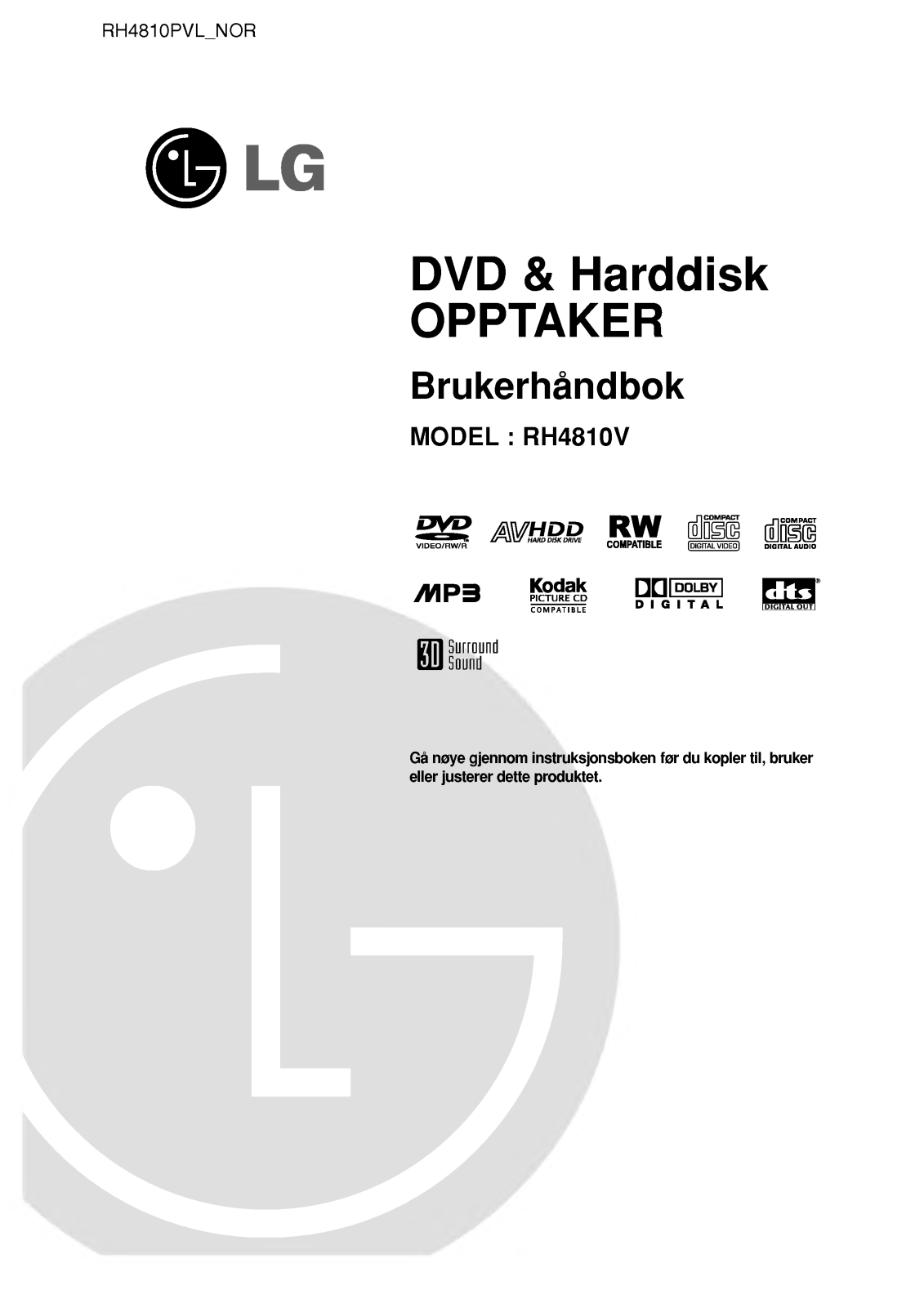 Lg RH4810V User Manual