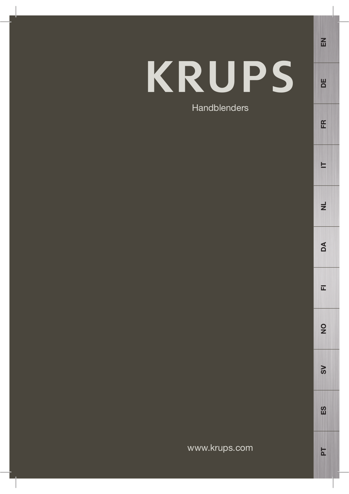 Krups PERFECT MIX 9000 PRO HZ4071 Series, PERFECT MIX 9000 PRO HZ407110 Safety Instructions And Booklet