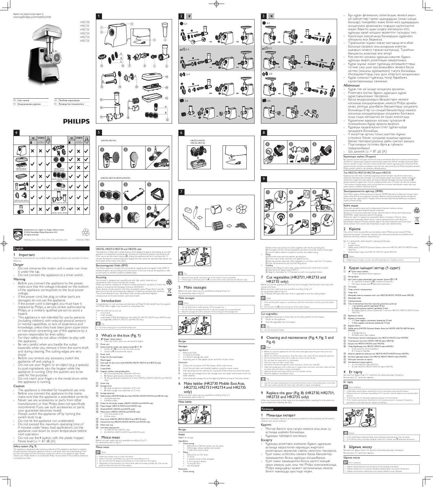Philips HR2730 User Manual