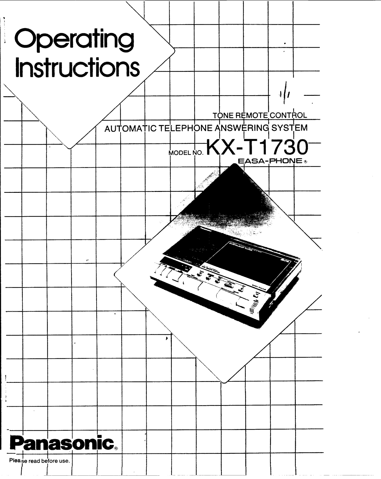 Panasonic kx-t1730 Operation Manual