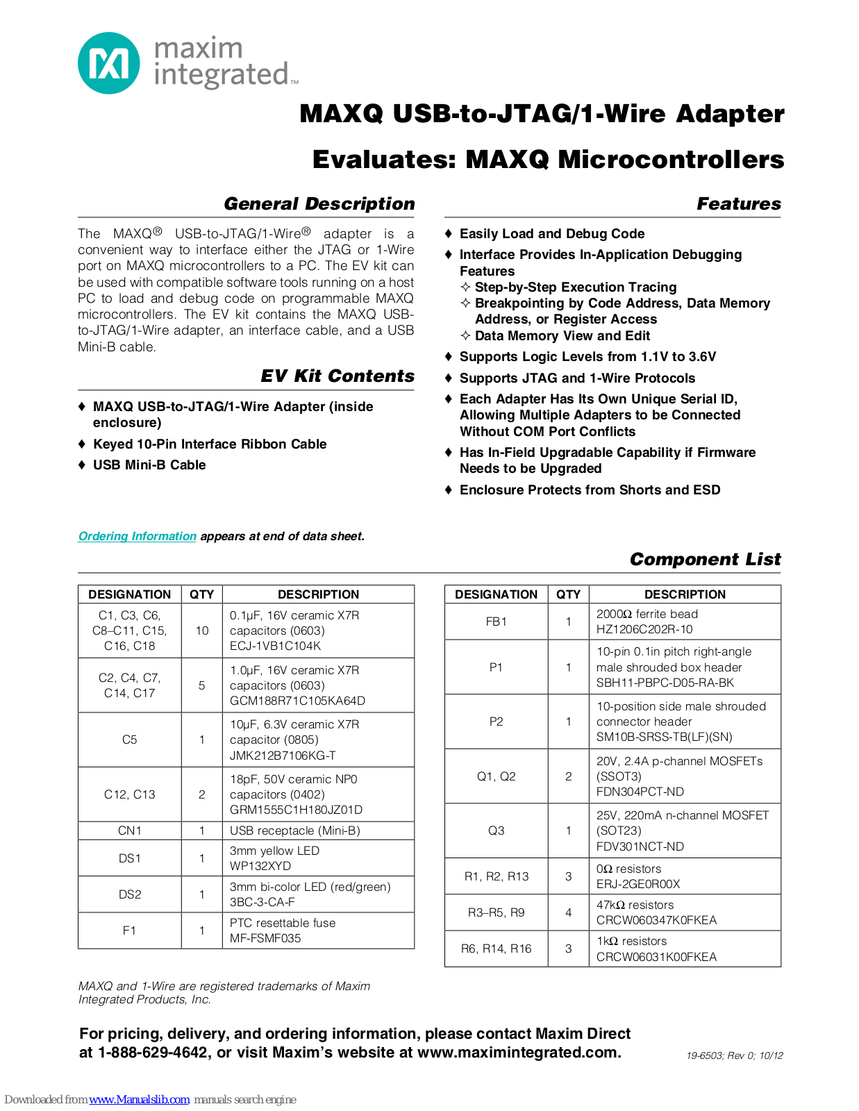 Maxim Integrated MAXQ User Manual - ManualMachine.com