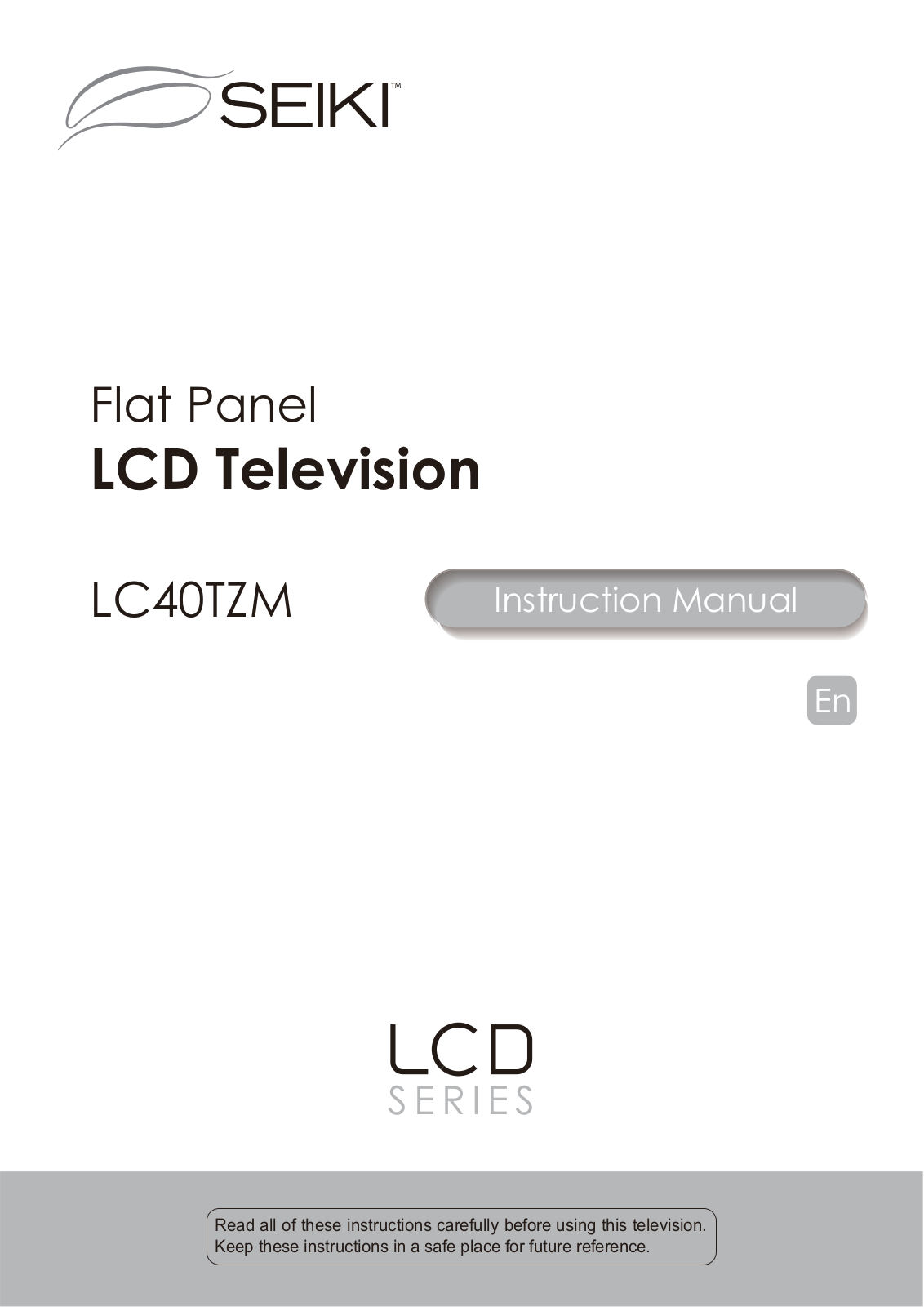 SEIKI LC40TZM User Manual