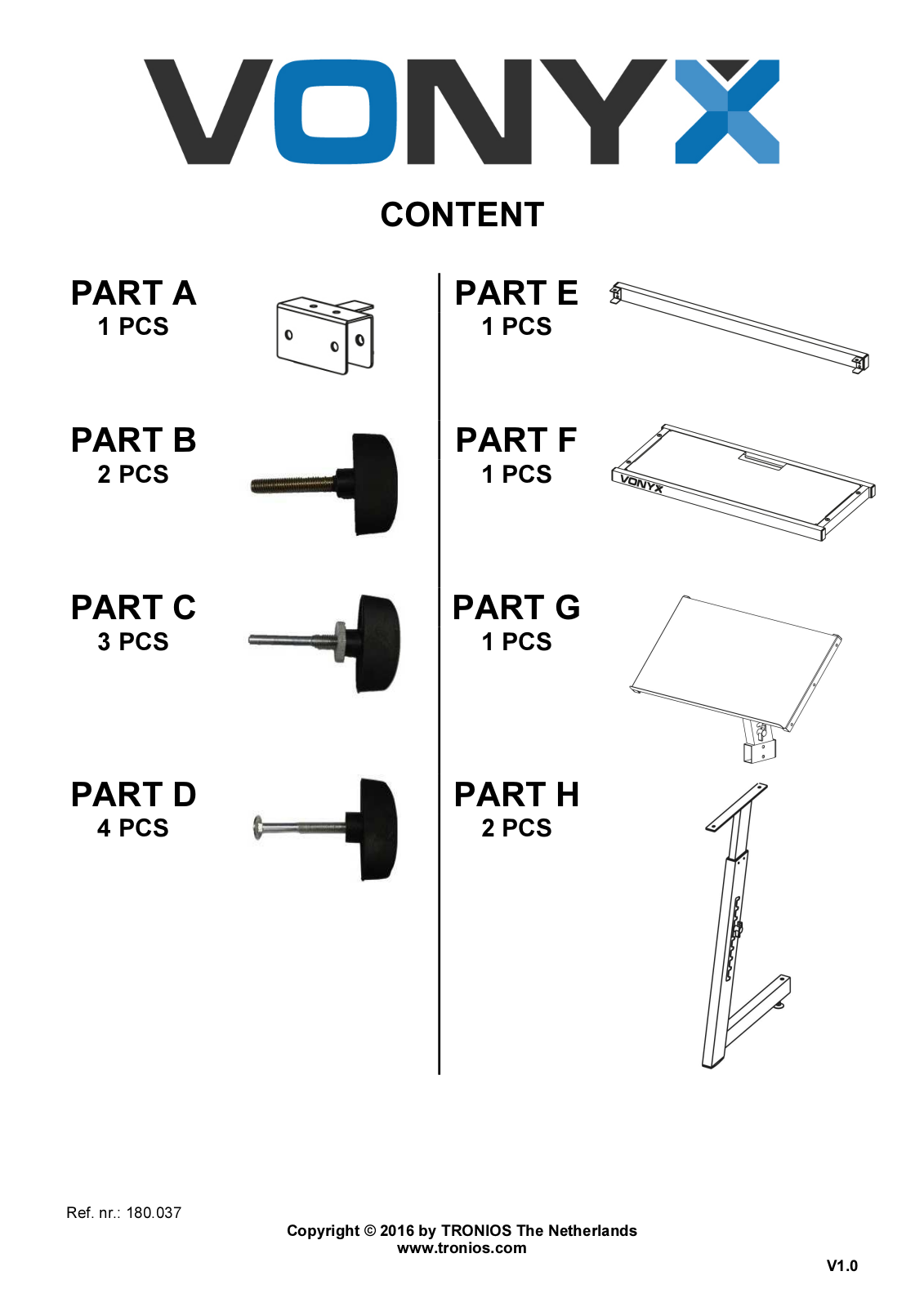 Vonyx Mobile Dj Stand User manual - ManualMachine.com