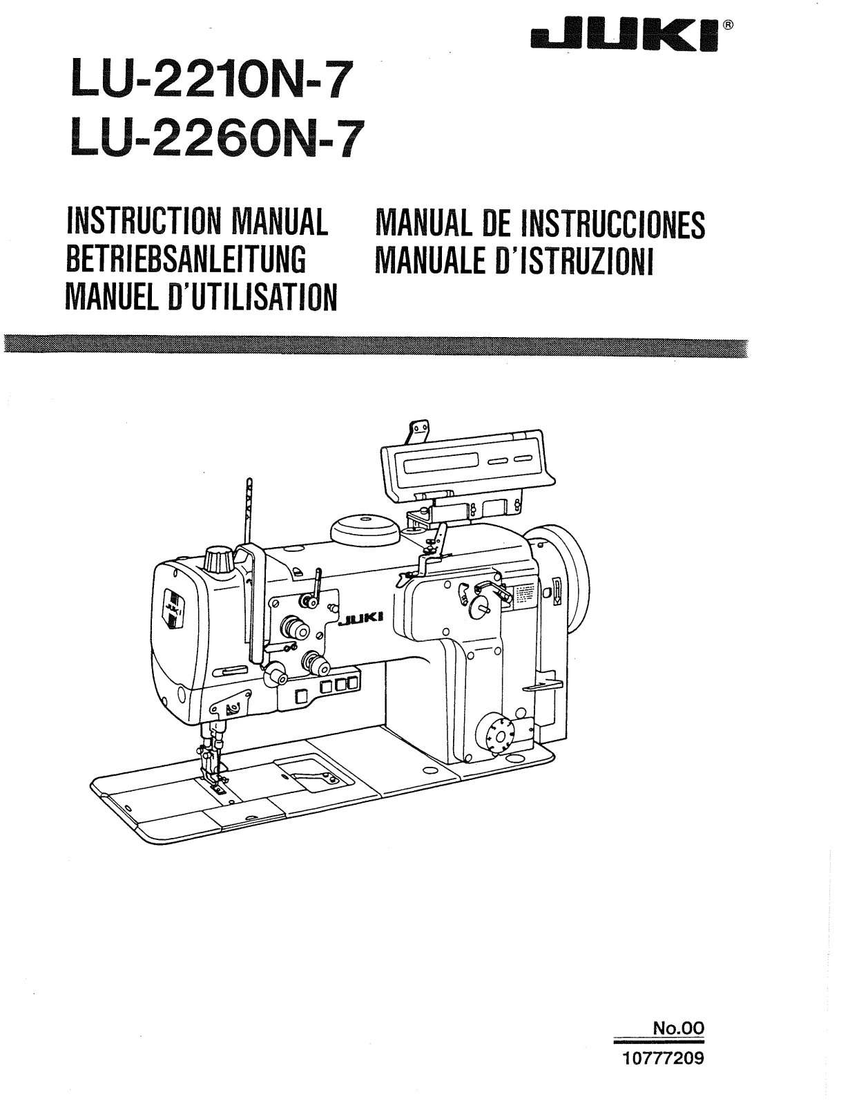 juki LU-221ON-7, LU-2260N-7 INSTRUCTION MANUAL - ManualMachine.com
