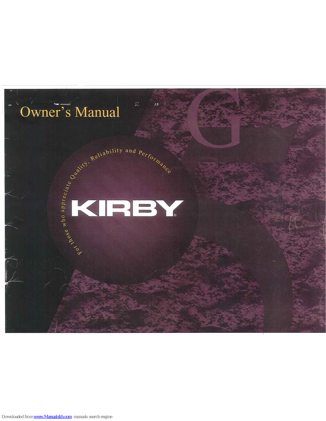 Kirby G5 Owner's Manual