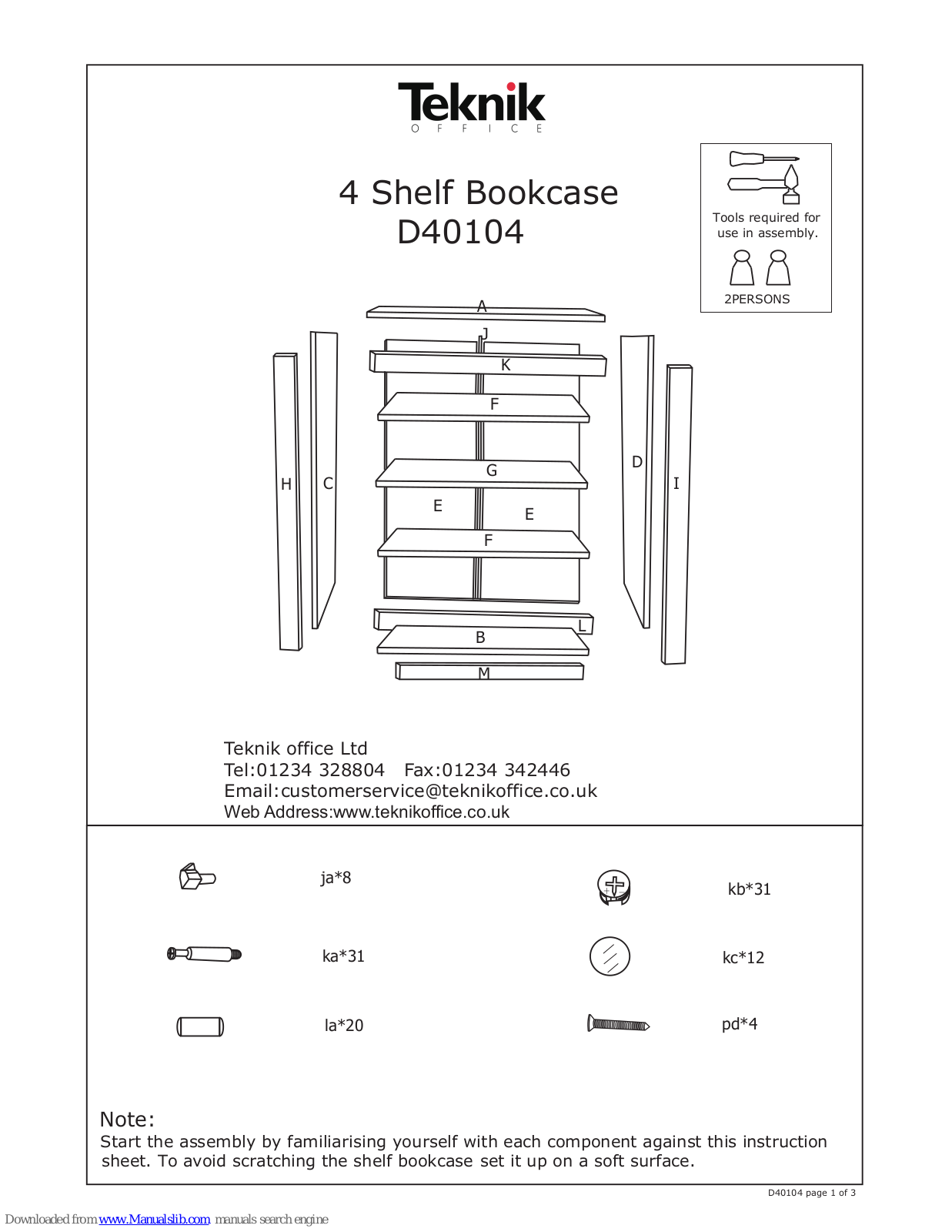 Teknik D40104 User Manual