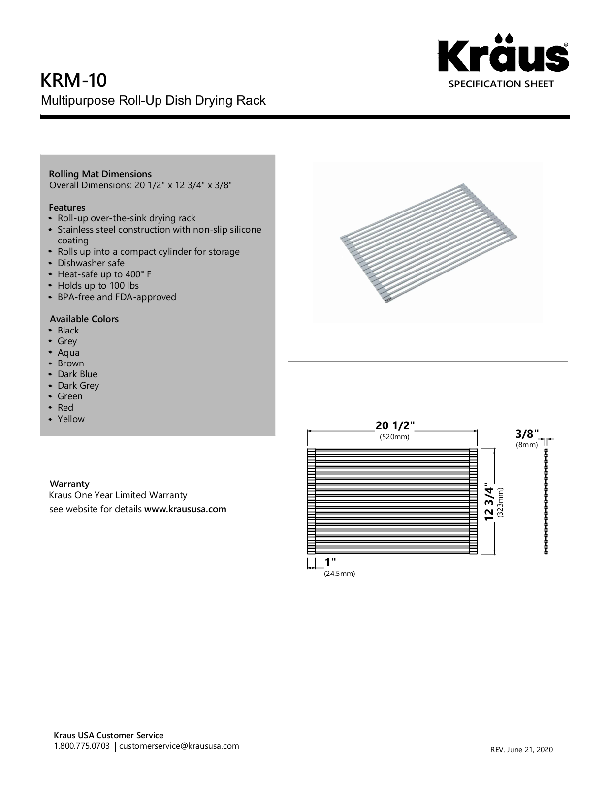 Kraus KUS10135 Specifications - ManualMachine.com