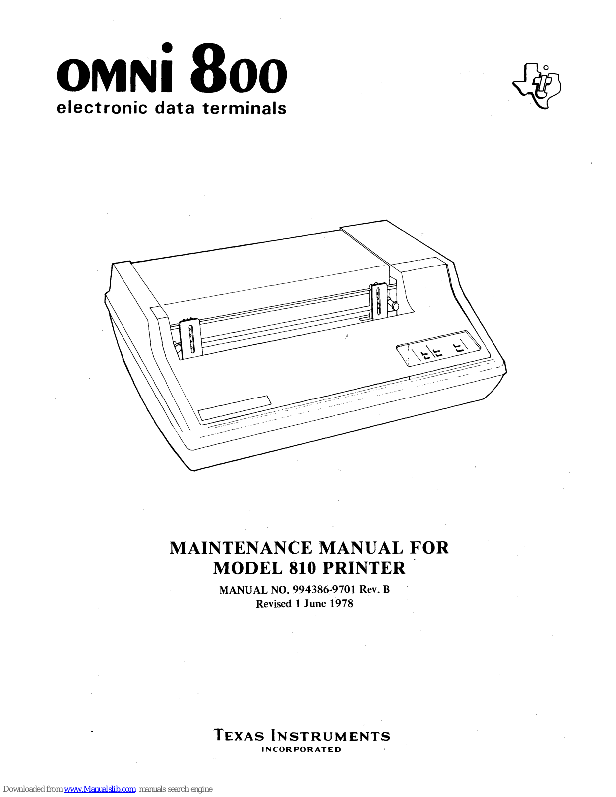 Datasheet OMNi810 Datasheet (Texas Instruments) - ManualMachine.com