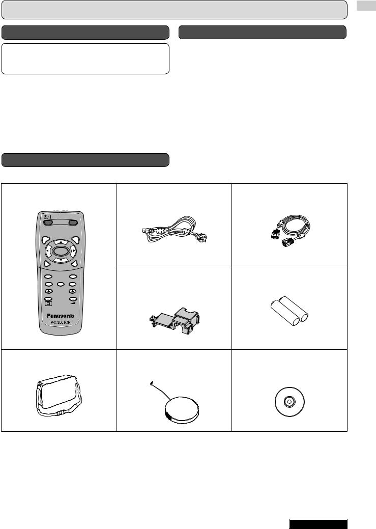 PANASONIC PT-LB2, PT-LB1 User Manual