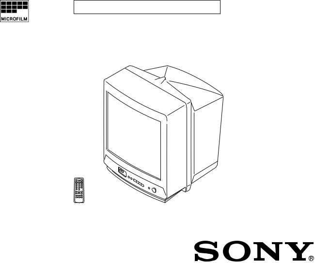 Sony KV-G14Q2 Service Manual